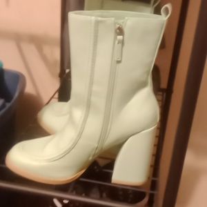 Lime green boots